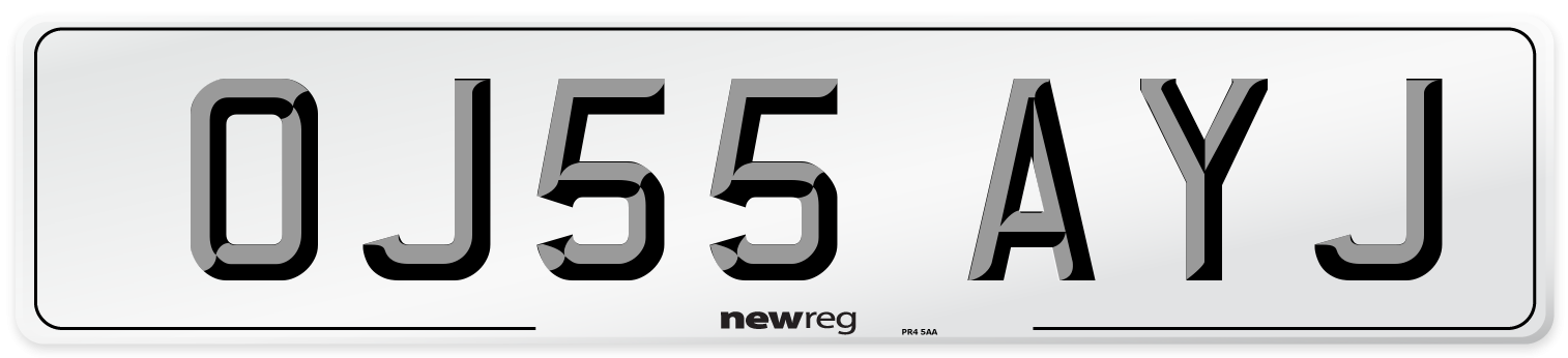 OJ55 AYJ Number Plate from New Reg